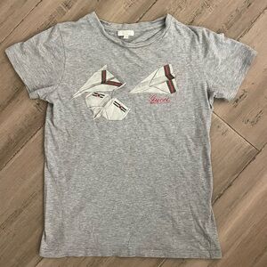 Gucci Gray Paper Planes Tee